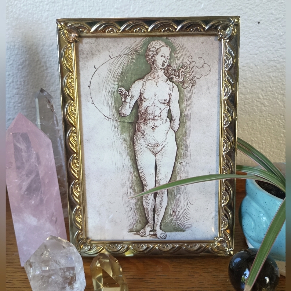 Vintage Brass Frame with Dürer Art